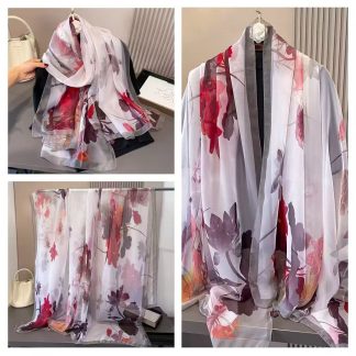 Sheer Organza Elegant Ombre Long Scarf