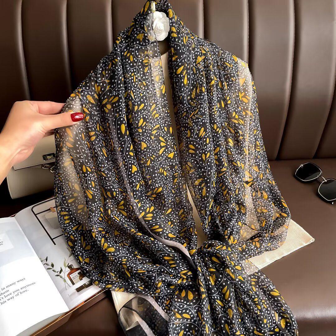 Sheer Organza Cashew Ombre Long Scarf