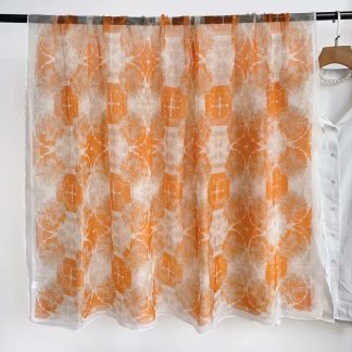 Sheer Organza Ethereal Floral Print Long Scarf