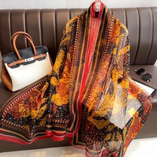 Sheer Organza Sunlit Polka Dots Long Scarf