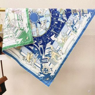 100% Real Silk Twill 90x90cm - 77g (with Pack) Square Scarf