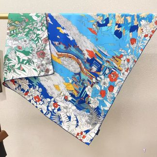 100% Real Silk Twill 90x90cm - 77g (with Pack) Square Scarf