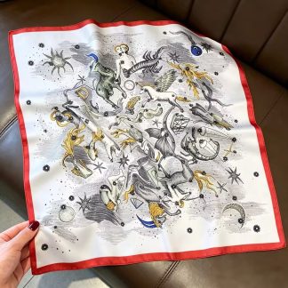 100% Real Silk Bandana 53x53cm - Premium 22g Mulberry Silk Square Scarf