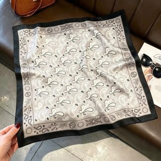 100% Real Silk Bandana 53x53cm - Premium 22g Mulberry Silk Square Scarf