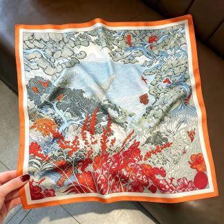 100% Real Silk Bandana 53x53cm - Premium 22g Mulberry Silk Square Scarf
