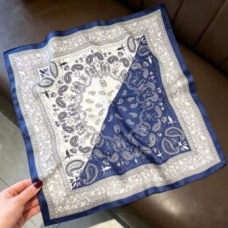 100% Real Silk Bandana 53x53cm - Premium 22g Mulberry Silk Square Scarf
