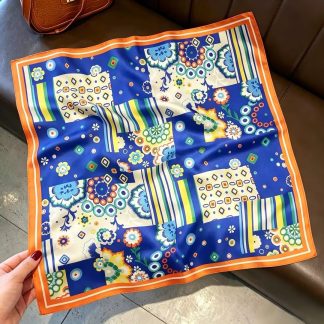 100% Real Silk Bandana 53x53cm - Premium 22g Mulberry Silk Square Scarf