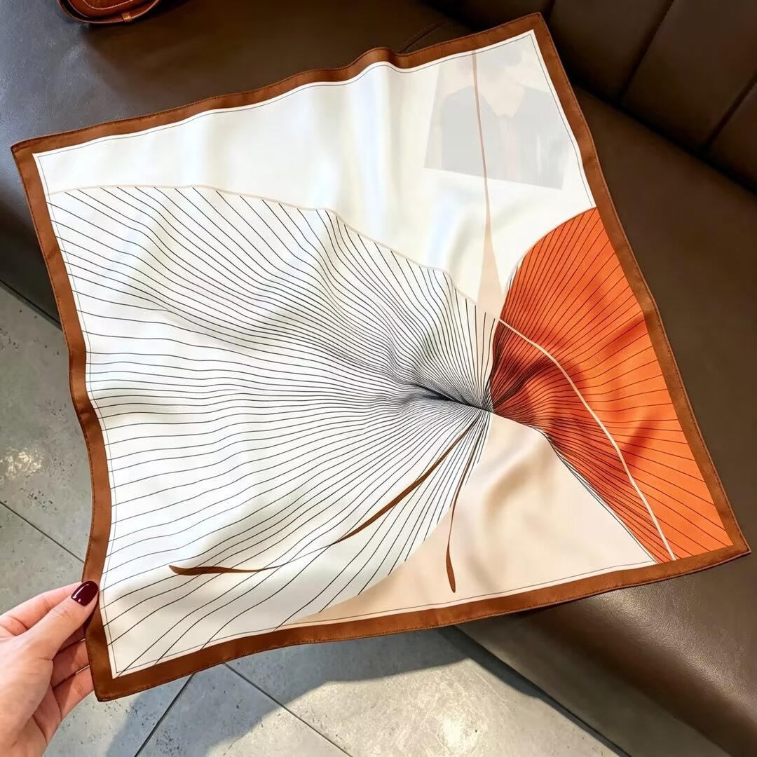 100% Real Silk Bandana 53x53cm - Premium 22g Mulberry Silk Square Scarf