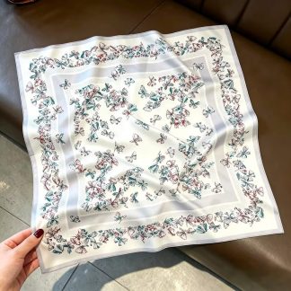 100% Real Silk Bandana 53x53cm – Premium 22g Mulberry Silk Square Scarf