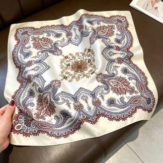 100% Real Silk Bandana 53x53cm – Premium 22g Mulberry Silk Square Scarf
