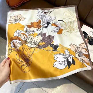 100% Real Silk Bandana 53x53cm – Premium 22g Mulberry Silk Square Scarf