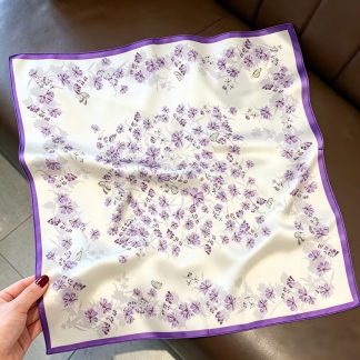 100% Real Silk Bandana 53x53cm – Premium 22g Mulberry Silk Square Scarf
