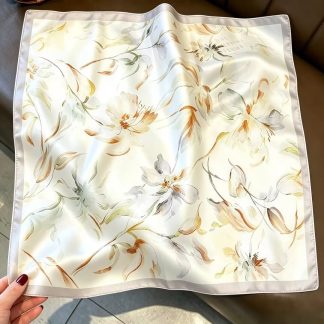 100% Real Silk Bandana 53x53cm – Premium 22g Mulberry Silk Square Scarf