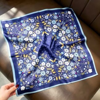100% Real Silk Bandana 53x53cm – Premium 22g Mulberry Silk Square Scarf