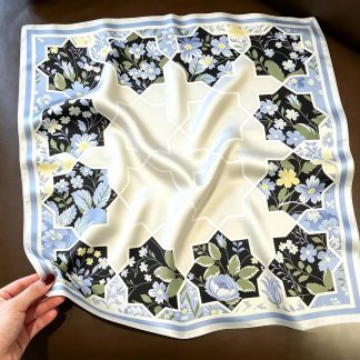 100% Real Silk Bandana 53x53cm – Premium 22g Mulberry Silk Square Scarf