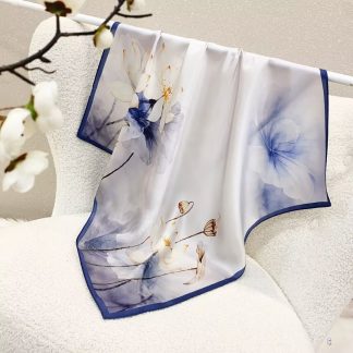 100% Real Silk Bandana 70x70cm – Premium 33g Mulberry Silk Square Scarf