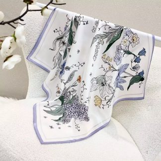 100% Real Silk Bandana 70x70cm – Premium 33g Mulberry Silk Square Scarf