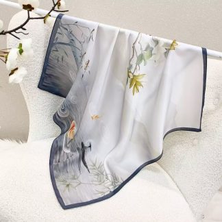 100% Real Silk Bandana 70x70cm – Premium 33g Mulberry Silk Square Scarf