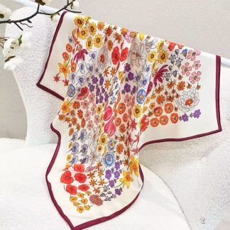 100% Real Silk Bandana 70x70cm – Premium 33g Mulberry Silk Square Scarf