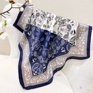 100% Real Silk Bandana 70x70cm – Premium 33g Mulberry Silk Square Scarf