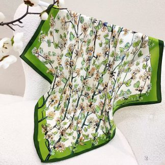 100% Real Silk Bandana 70x70cm – Premium 33g Mulberry Silk Square Scarf