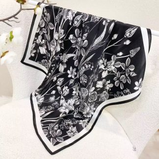 100% Real Silk Bandana 70x70cm – Premium 33g Mulberry Silk Square Scarf