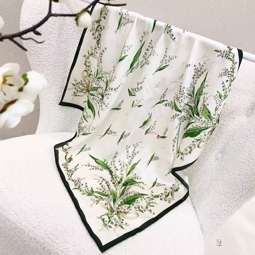 100% Real Silk Bandana 70x70cm – Premium 33g Mulberry Silk Square Scarf