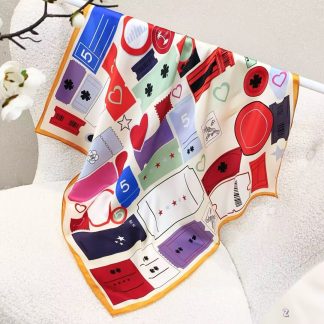 100% Real Silk Bandana 70x70cm – Premium 33g Mulberry Silk Square Scarf