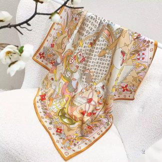 100% Real Silk Bandana 70x70cm – Premium 33g Mulberry Silk Square Scarf