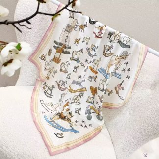 100% Real Silk Bandana 70x70cm – Premium 33g Mulberry Silk Square Scarf