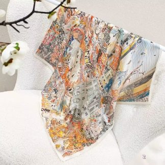 100% Real Silk Bandana 70x70cm – Premium 33g Mulberry Silk Square Scarf