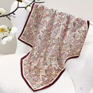 100% Real Silk Bandana 70x70cm – Premium 33g Mulberry Silk Square Scarf