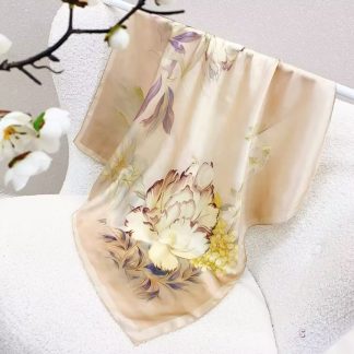 100% Real Silk Bandana 70x70cm – Premium 33g Mulberry Silk Square Scarf