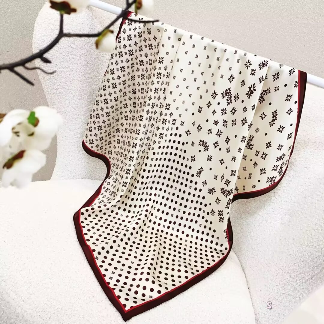 100% Real Silk Bandana 70x70cm – Premium 33g Mulberry Silk Square Scarf