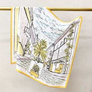 100% Real Crepe de Chine Satin Silk Bandana 70x70cm – Heavyweight 35g Square Scarf with Neat Tailored Edges