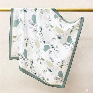 100% Real Crepe de Chine Satin Silk Bandana 70x70cm – Heavyweight 35g Square Scarf with Neat Tailored Edges