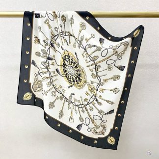 100% Real Crepe de Chine Satin Silk Bandana 70x70cm – Heavyweight 35g Square Scarf with Neat Tailored Edges