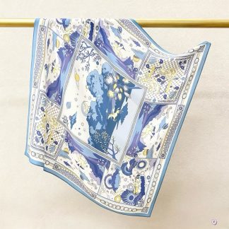 100% Real Crepe de Chine Satin Silk Bandana 70x70cm – Heavyweight 35g Square Scarf with Neat Tailored Edges