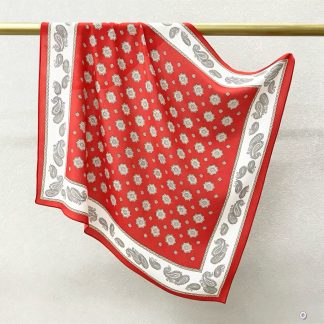 100% Real Crepe de Chine Satin Silk Bandana 70x70cm – Heavyweight 35g Square Scarf with Neat Tailored Edges