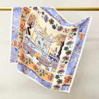 100% Real Crepe de Chine Satin Silk Bandana 70x70cm – Heavyweight 35g Square Scarf with Neat Tailored Edges