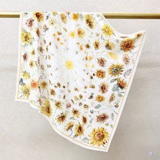 100% Real Crepe de Chine Satin Silk Bandana 70x70cm – Heavyweight 35g Square Scarf with Neat Tailored Edges