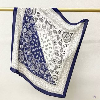 100% Real Crepe de Chine Satin Silk Bandana 70x70cm – Heavyweight 35g Square Scarf with Neat Tailored Edges