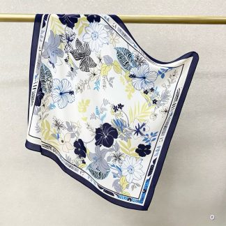 100% Real Crepe de Chine Satin Silk Bandana 70x70cm – Heavyweight 35g Square Scarf with Neat Tailored Edges