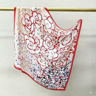 100% Real Crepe de Chine Satin Silk Bandana 70x70cm – Heavyweight 35g Square Scarf with Neat Tailored Edges