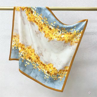 100% Real Crepe de Chine Satin Silk Bandana 70x70cm – Heavyweight 35g Square Scarf with Neat Tailored Edges