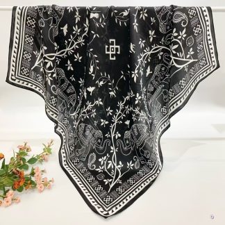 100% Real Silk Crepe Satin 90x90cm – Heavyweight 55g (with Pack) Square Scarf