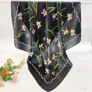 100% Real Silk Crepe Satin 90x90cm – Heavyweight 55g (with Pack) Square Scarf