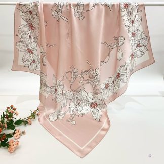 100% Real Silk Crepe Satin 90x90cm – Heavyweight 55g (with Pack) Square Scarf