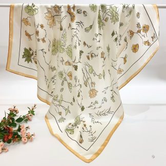 100% Real Silk Crepe Satin 90x90cm – Heavyweight 55g (with Pack) Square Scarf