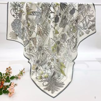 100% Real Silk Crepe Satin 90x90cm – Heavyweight 55g (with Pack) Square Scarf
